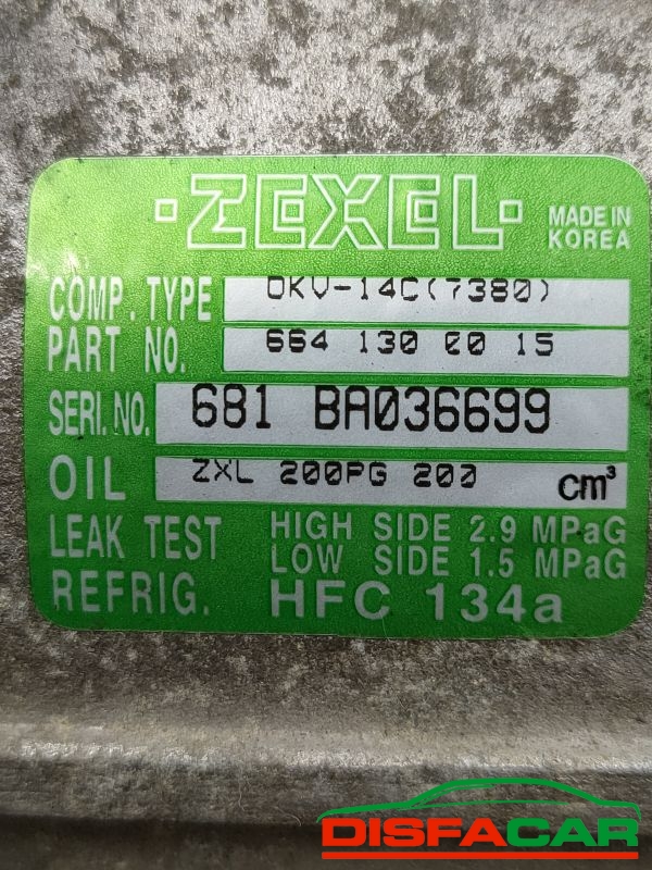 Compressore clima usato Ssangyong Kyron ACTYON 2005, codice 6641300015 – foto 3 di 11