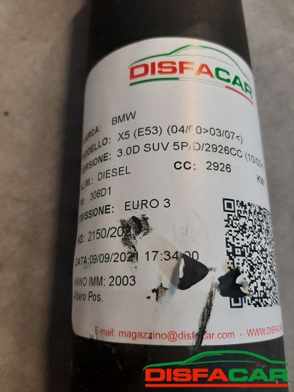 Albero di trasmissione usato BMW X5 (E53) 2000, codice 7510001 – foto 11 di 11