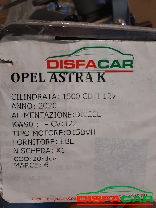 Cambio usato Opel Astra K 2020, codice 20rdcv – foto 13 di 14
