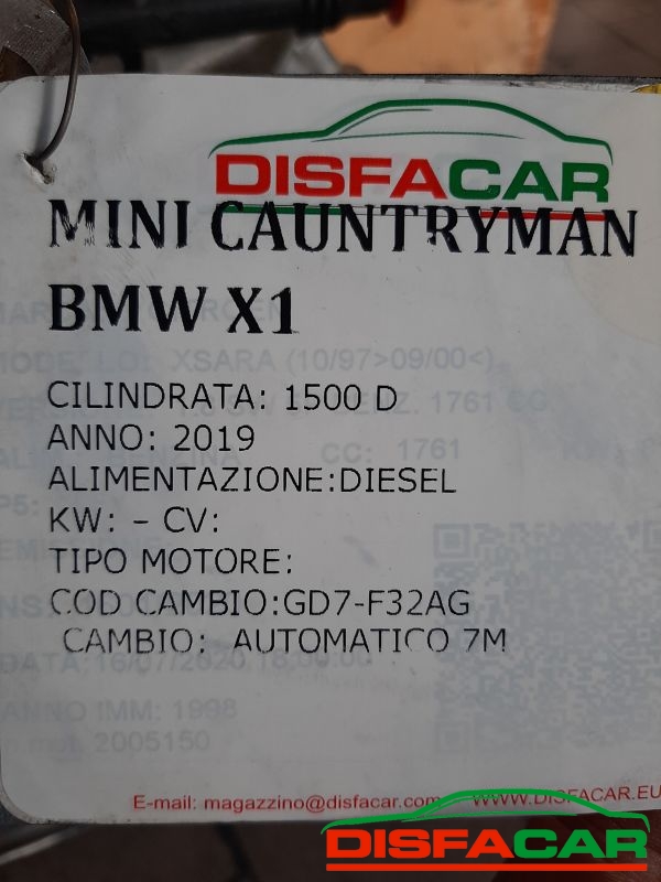 Cambio usato BMW X1 AUTOMATICO 2019, codice gd7-f32ag – foto 10 di 10