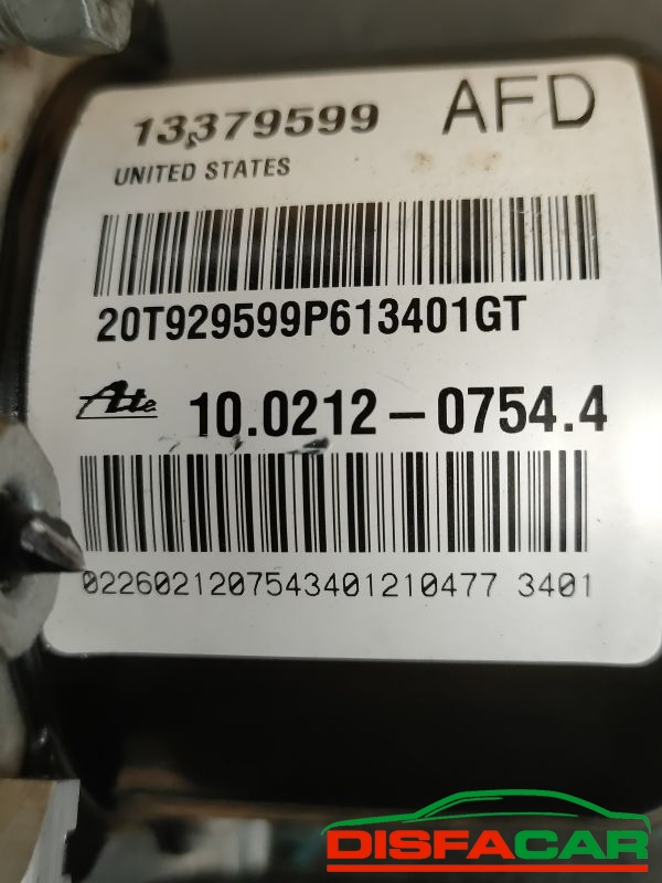 Centralina ABS usata Opel Astra J 2009, codice 10.0212-0754.4 – foto 3 di 11