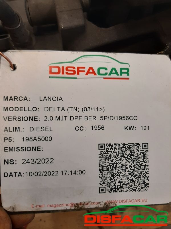 Telaietto anteriore usato Lancia Delta 2011, codice 198A5000 – foto 8 di 8