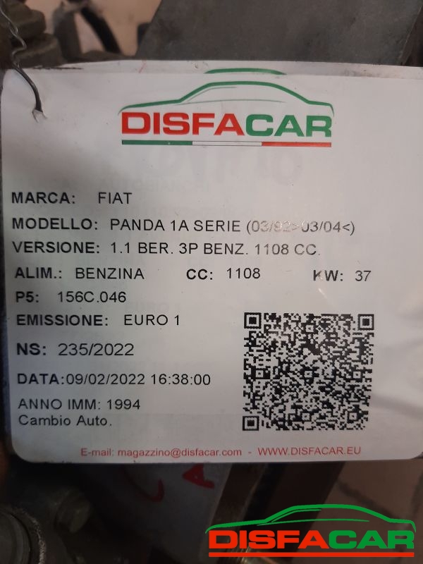 Cambio usato Fiat Panda 1ª serie AUTOMATICO 1992, codice 156C.046 – foto 6 di 7