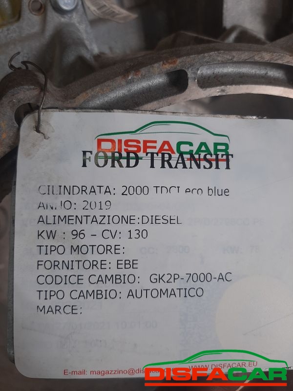 Cambio usato Ford Transit AUTOMATICO 2019, codice gk2p-7000-ac – foto 15 di 16