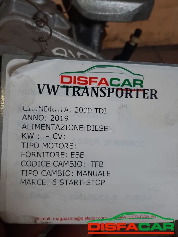 Cambio usato Volkswagen TRANSPORTER T5 2019, codice tfb – foto 12 di 13