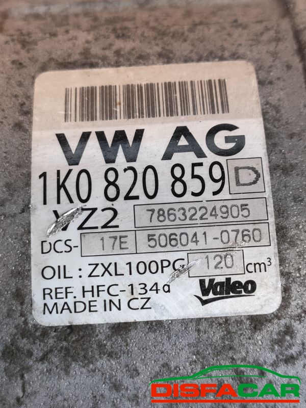Compressore clima usato Volkswagen Golf 5A SERIE 1998, codice 1k0820859d – foto 3 di 10