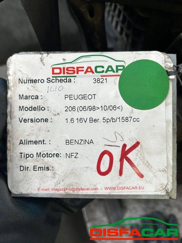 Motore usato Peugeot 206 1998, codice NFZ – foto 8 di 8