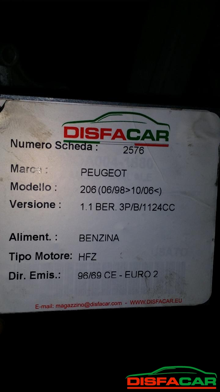 Motore usato Peugeot 206 1998, codice hfz – foto 2 di 2
