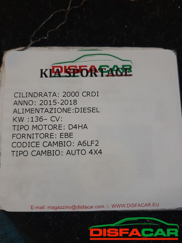 Cambio usato Kia Sportage 4x4 AUTOMATICO 2015, codice a6lf2 – foto 13 di 14