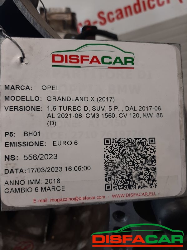 Cambio usato Opel GRANDLAND X 2017, codice 20mb48 – foto 12 di 13