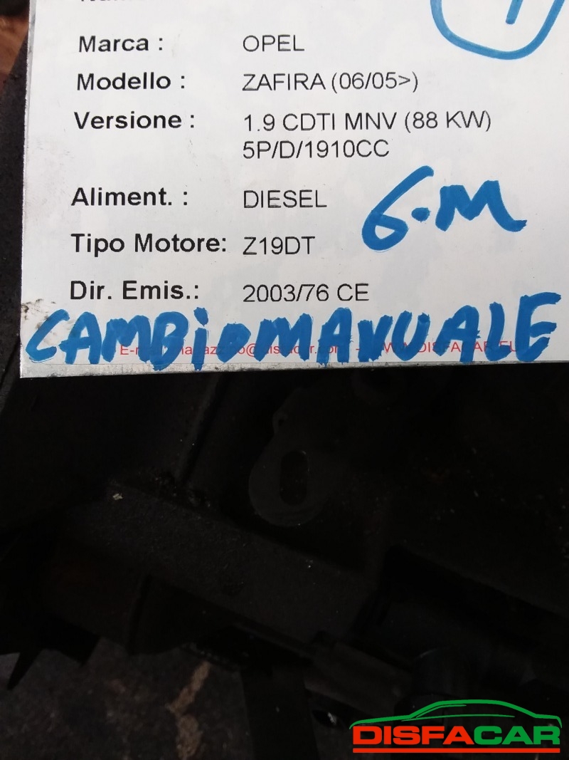 Cambio usato Opel Zafira ASTRA H GTC ( CAMPANA SALDATA) 2004, codice Z19DT – foto 6 di 15