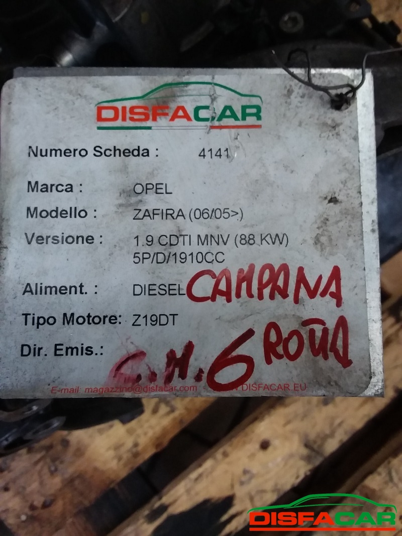 Cambio usato Opel Zafira ASTRA H GTC ( CAMPANA SALDATA) 2004, codice Z19DT – foto 9 di 15