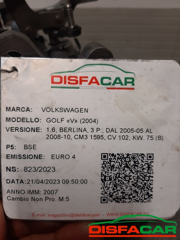 Cambio usato Volkswagen Golf 5 serie -6. (SCHEDA 1807 DA LAVARE) 2005, codice jht – foto 10 di 11