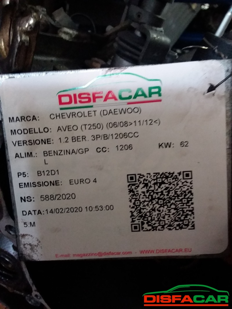 Cambio usato Chevrolet Daewoo Kalos AVEO, MATIZ 2000, codice B10S1 – foto 10 di 10