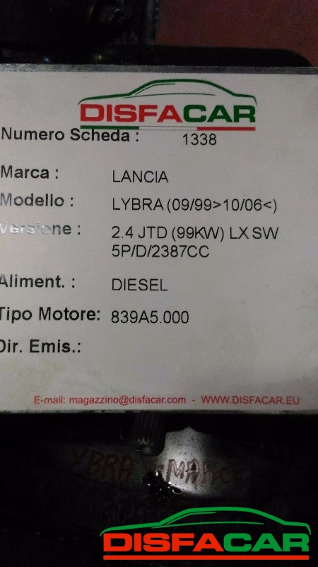 Cambio usato Lancia Lybra 2000, codice 839A5000 – foto 7 di 8
