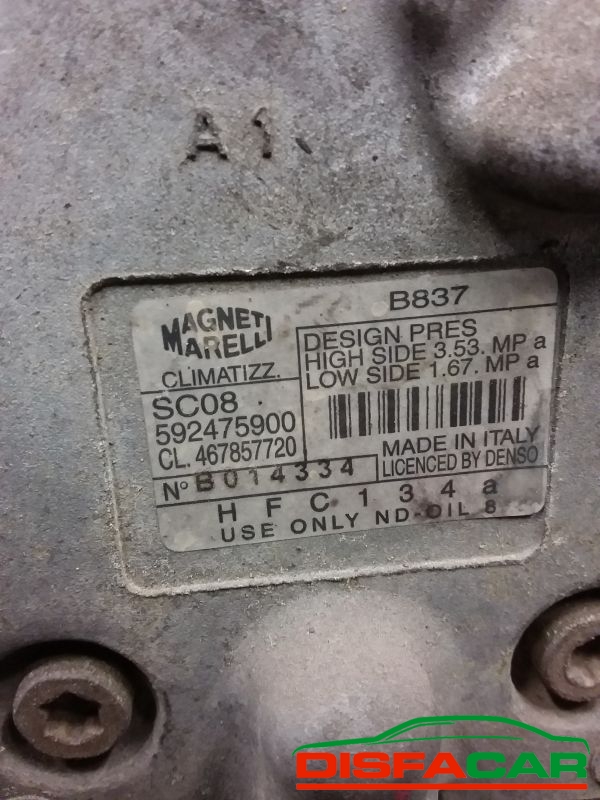 Compressore clima usato Fiat Punto 188 1999, codice 592475900 – foto 2 di 9