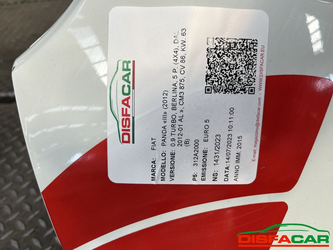 Lamierati usati Fiat New Panda 0.9 Turbo TwinAir 4x4 (MANCA FARO DX E Sx VENDUTO E PARAURTI POSTERIORE) – foto 8 di 19