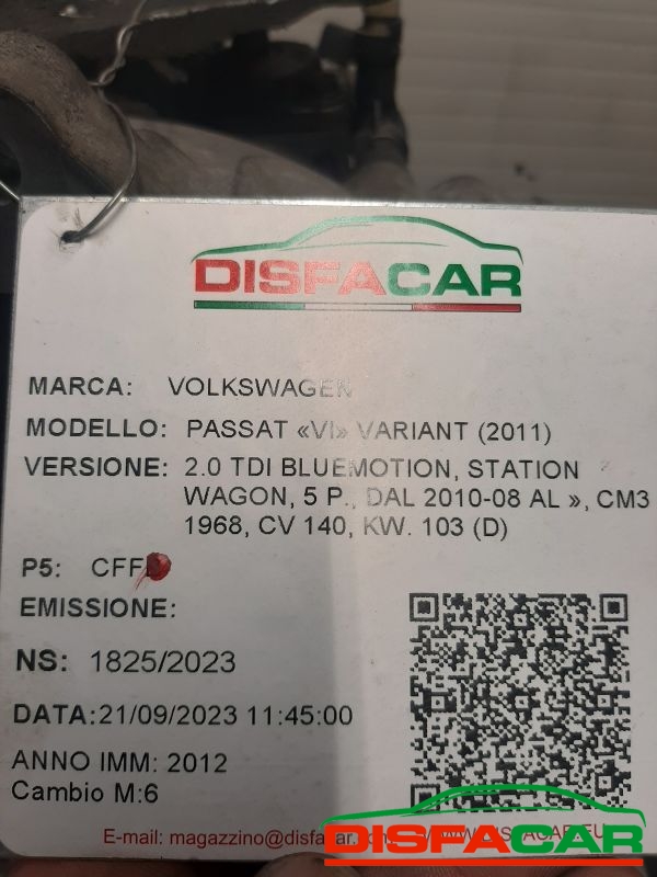 Cambio usato Volkswagen Passat Vi serie BLUEMOTION 2010, codice nfu – foto 10 di 11