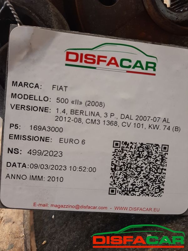 Telaietto anteriore usato Fiat 500 MOZZI E SEMIASSI NON UGUALE A FIAT 500 C 1200 2007, codice 169A3000 – foto 11 di 11