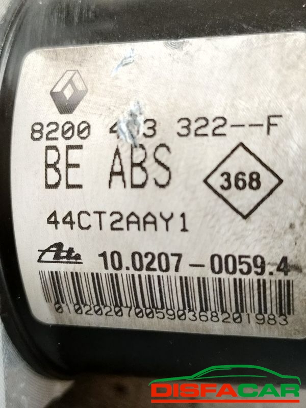Centralina ABS usata Renault Twingo 2A SERIE 2007, codice 10.0207-0059.4 – foto 3 di 9