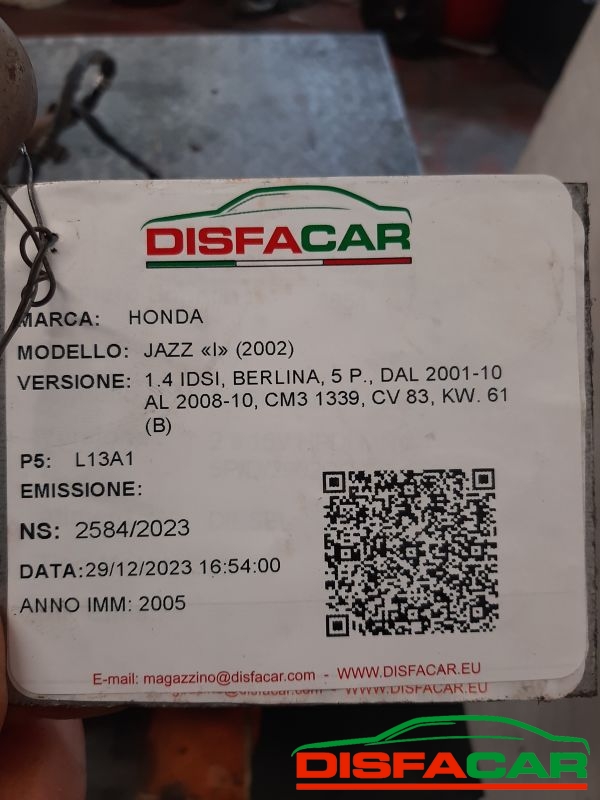 Catalizzatore usato Honda Jazz 1ª serie 2001, codice L13A1 – foto 6 di 6