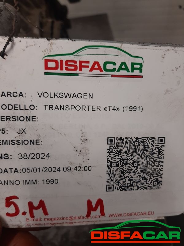 Cambio usato Volkswagen TRANSPORTER (T4) 1991, codice JX – foto 7 di 8