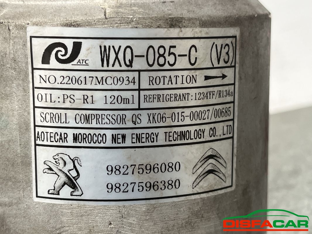 Compressore clima usato Peugeot 208, codice 9827596080 – foto 8 di 8