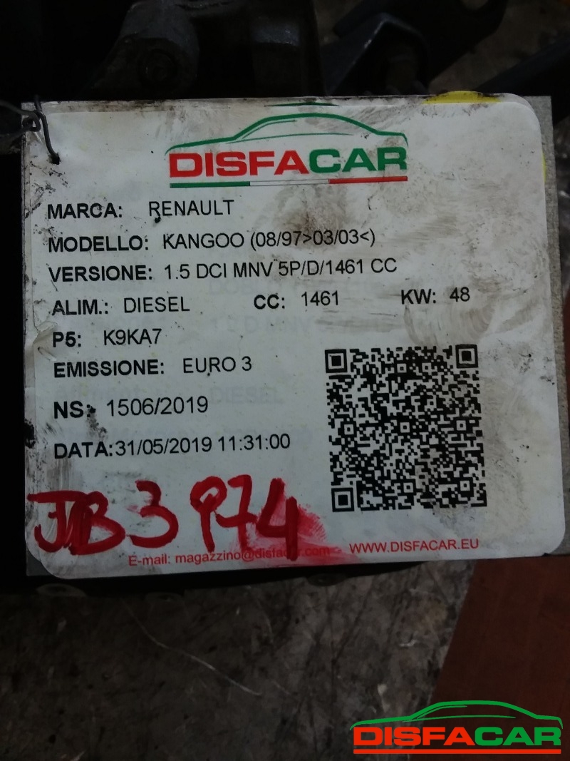 Cambio usato Renault Clio KANGOO 1998, codice F9QR7 – foto 6 di 6