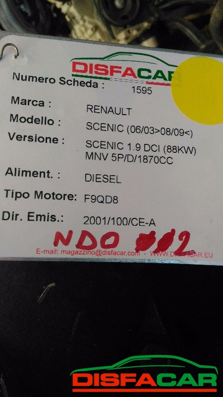 Cambio usato Renault Scenic Laguna 2003, codice F9QD8 – foto 5 di 5