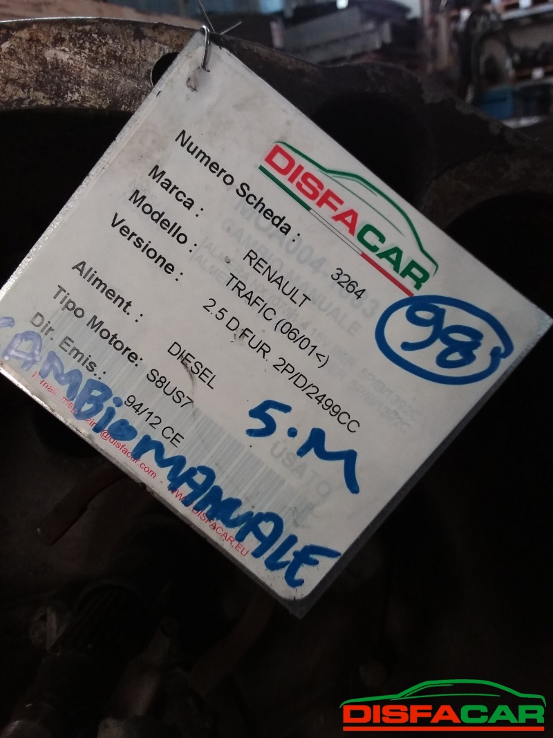 Cambio usato Renault Trafic 1992, codice S8UD7 – foto 5 di 5