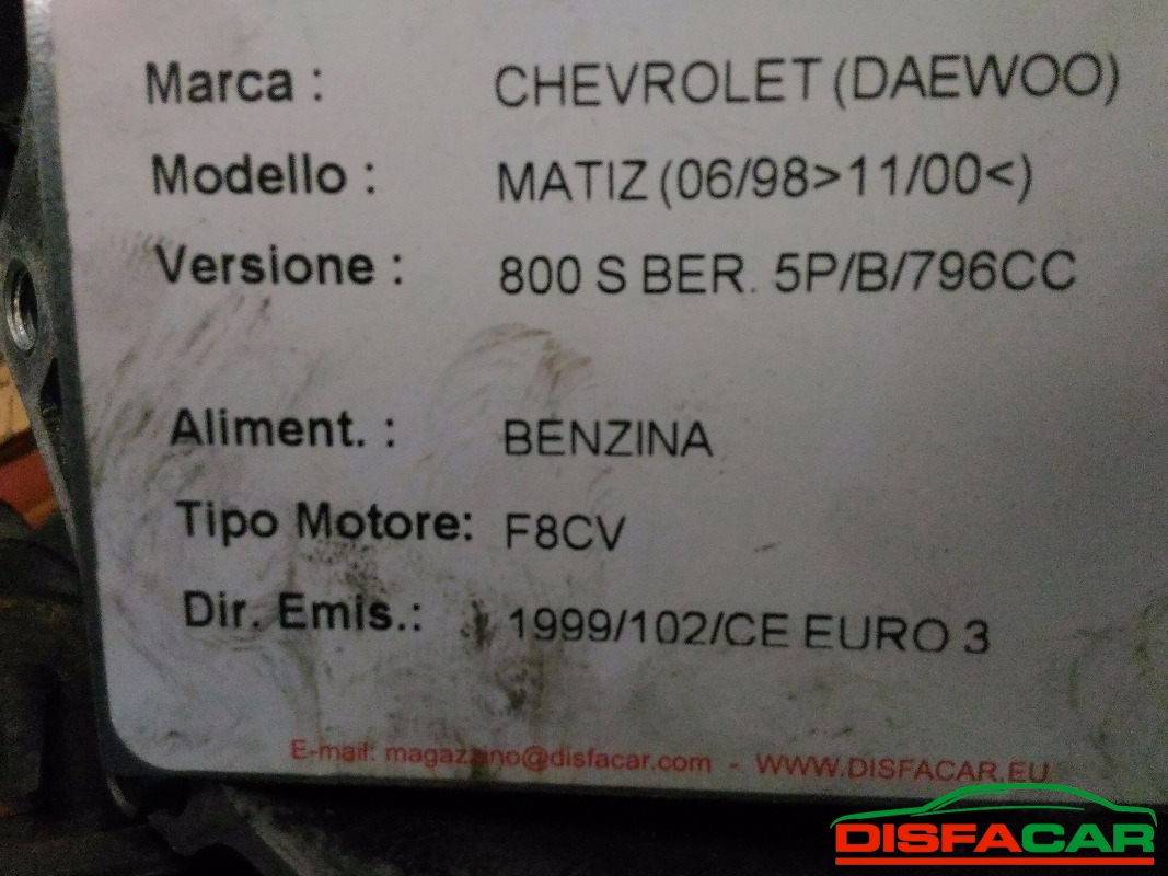 Cambio usato Daewoo Matiz 1998, codice F8CV – foto 6 di 6