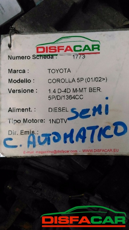Cambio usato Toyota Corolla Robottizzato 2002, codice 1NDTV – foto 7 di 9