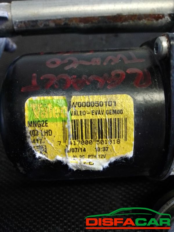Motorino tergicristallo usato Renault Twingo 3a serie completo di leveraggio 2014, codice w000050101 – foto 5 di 5