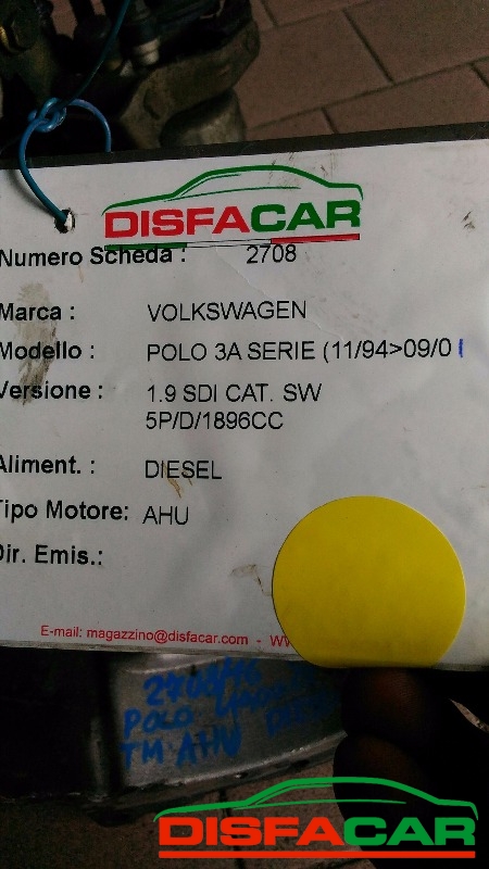 Cambio usato Volkswagen Polo 3A SERIE 1994, codice AHU – foto 8 di 8
