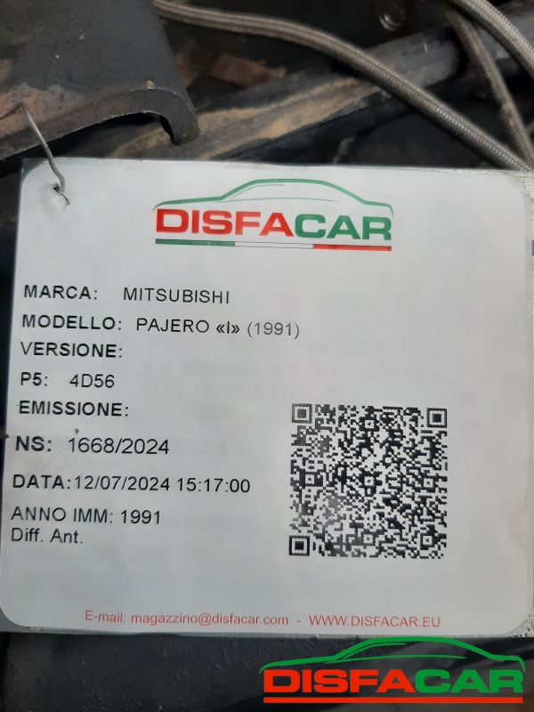 Assale anteriore con differenziale 4x4 usato Mitsubishi Pajero 1ª serie (MODIFICATO DA GARA) 1991, codice… – foto 13 di 13