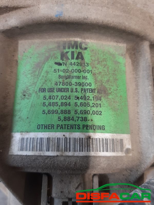 Differenziale posteriore usato Kia Sportage 2 serie 2006, codice 5102000001 – foto 2 di 8