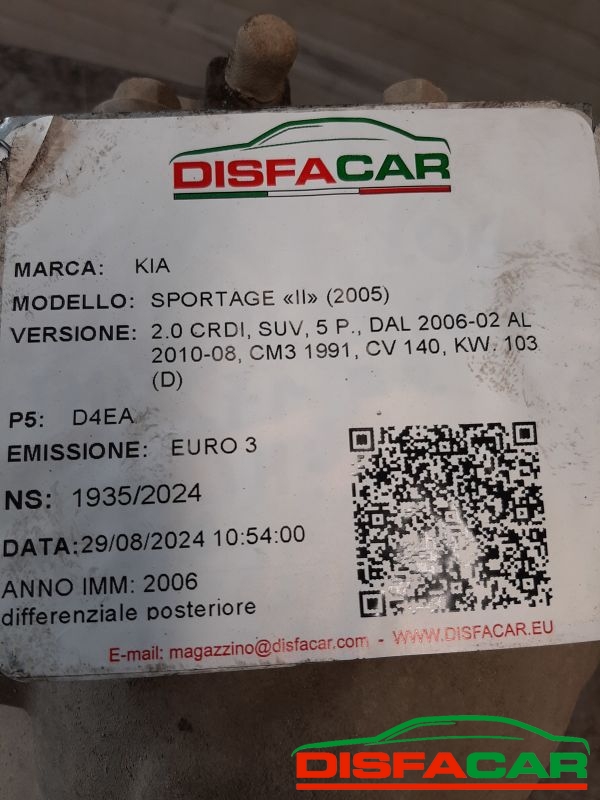 Differenziale posteriore usato Kia Sportage 2 serie 2006, codice 5102000001 – foto 8 di 8