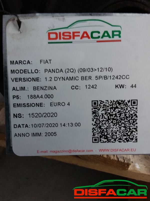 Telaietto anteriore usato Fiat Panda Dynamic 2003, codice 188A4000 188A4.000 – foto 7 di 9