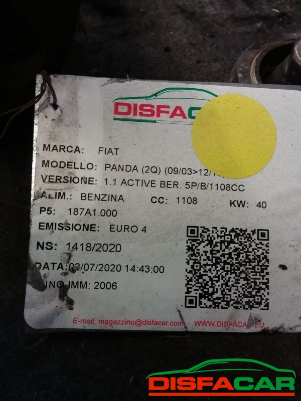 Telaietto anteriore usato Fiat Panda Dynamic 2003, codice 188A4000 188A4.000 – foto 9 di 9