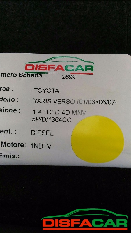 Assale posteriore usato Toyota Yaris Yaris VERSO. D-4D 1999, codice 1NDTV – foto 7 di 9