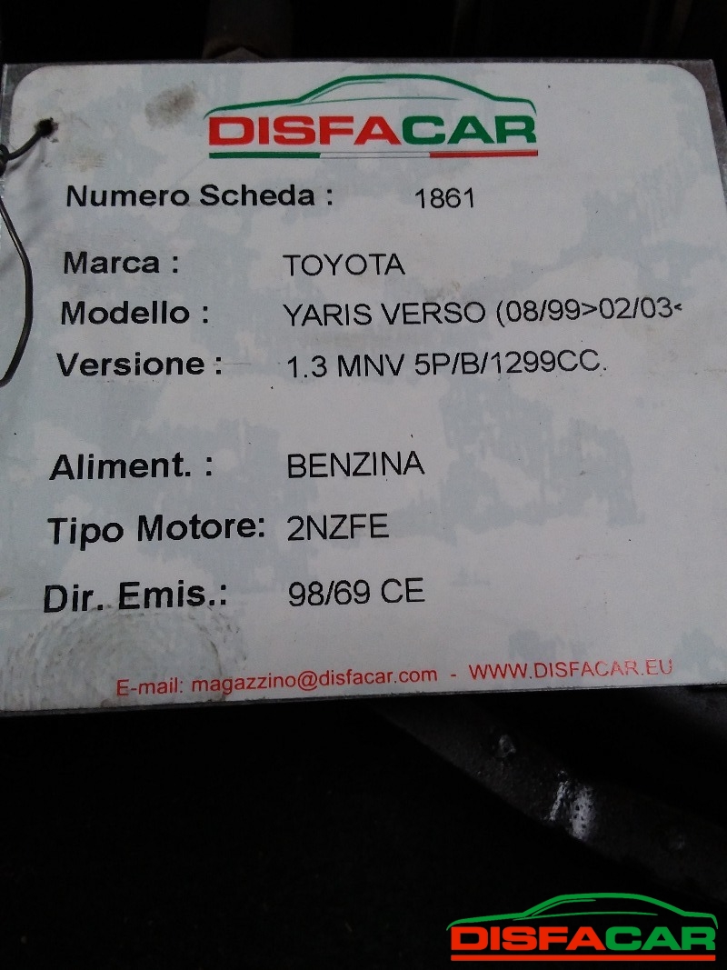 Telaietto anteriore usato Toyota Yaris YARIS VERSO 1999, codice 1SZFE – foto 14 di 14