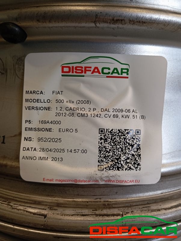 CERCHIO RUOTA usato Fiat 500 2007 - Ricambio originale garantito