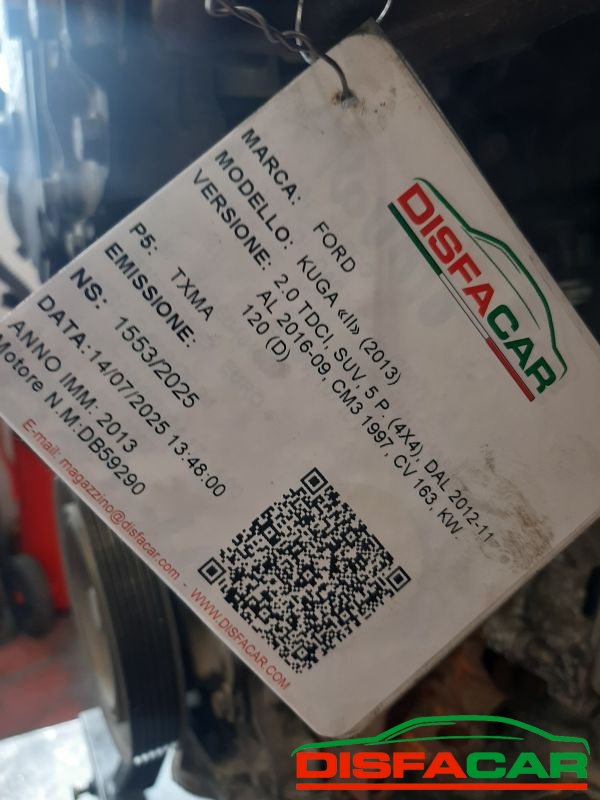 MOTORE usato Ford Kuga 2012 - Ricambio originale garantito