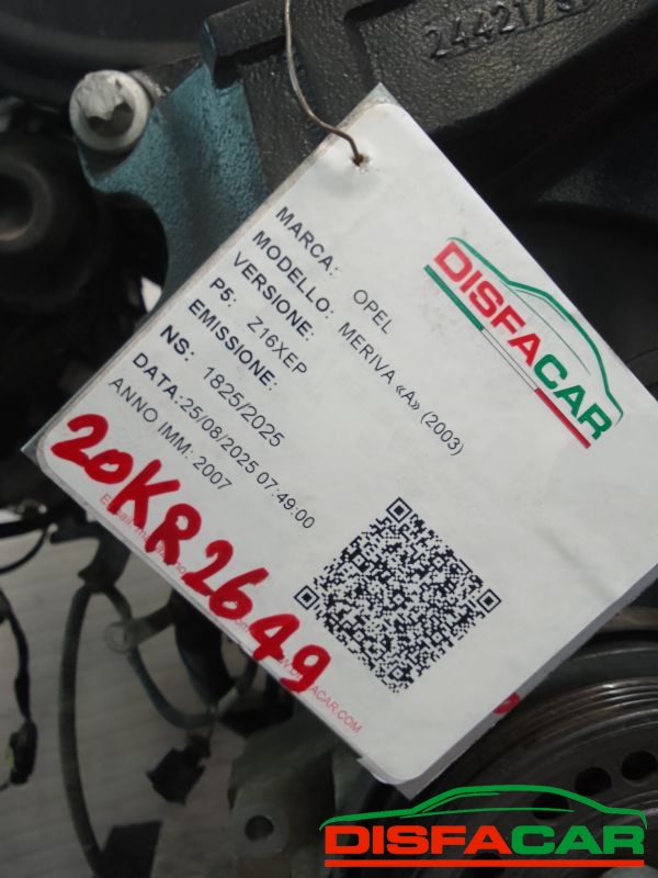 MOTORE usato Opel Meriva 2003 - Ricambio originale garantito