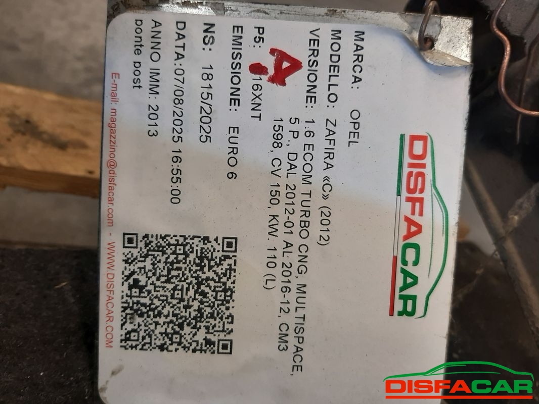 Foto ricambio: ASSALE POSTERIORE Opel Zafira C 2012-2016