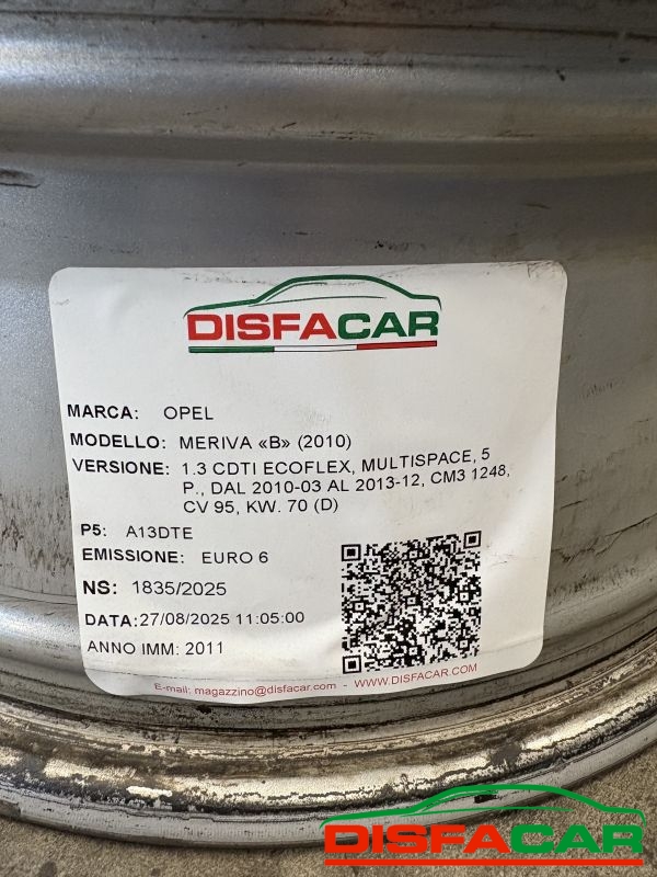 CERCHIO RUOTA usato Opel Meriva 2010 - Ricambio originale garantito