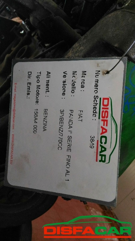 Motore usato Fiat Panda 3p ben 1988, codice 156A4.OOO – foto 5 di 5
