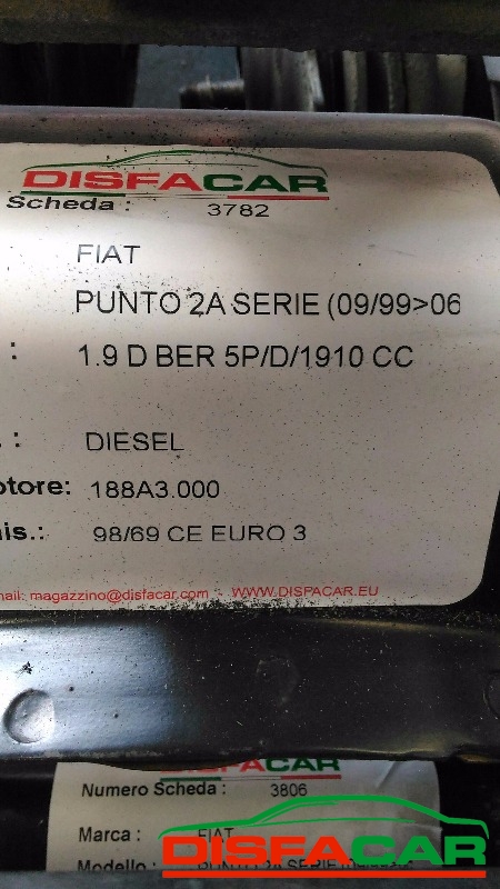 TELAIETTO ANTERIORE usato Fiat Punto 1999 - Ricambio originale garantito