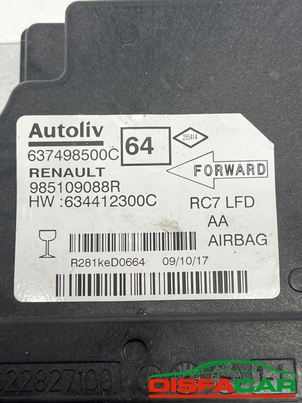 Ricambio usato Renault Talisman centralina airbag 637498500c 985109088r 634412300c 2012 – foto 3 di 3