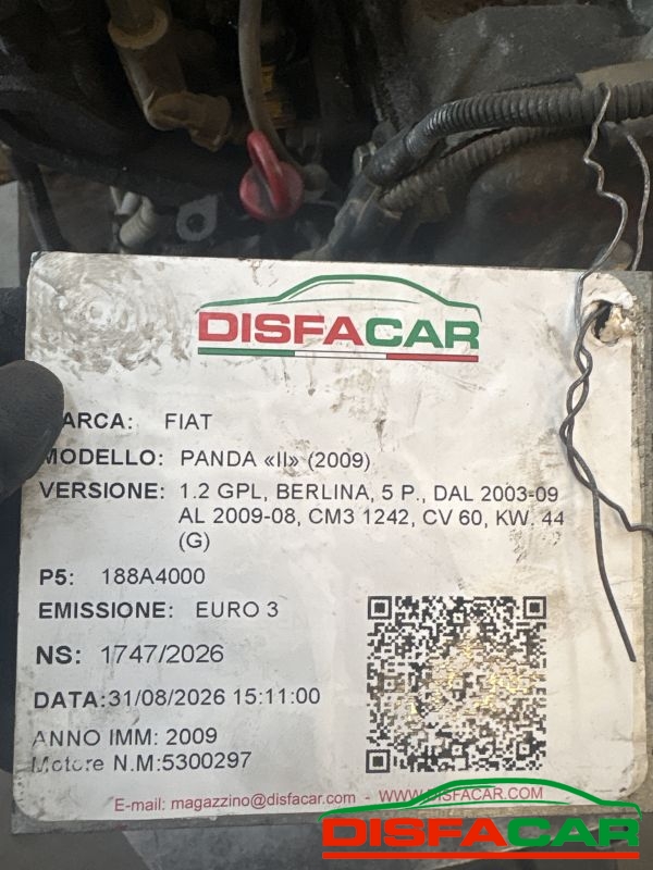 Motore usato Fiat Panda 2003, codice 188A4000 – foto 10 di 10